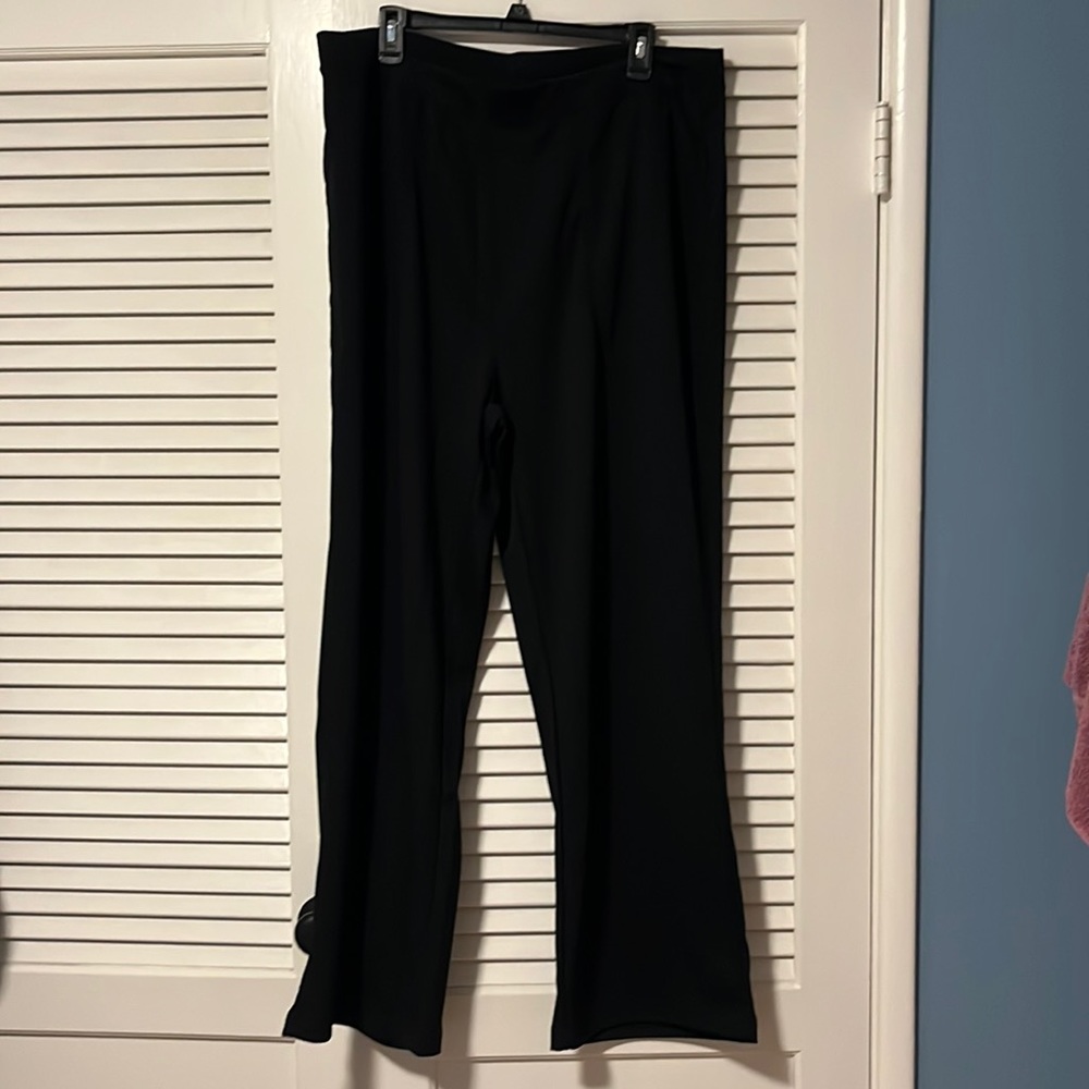 Black wide leg lounge pants